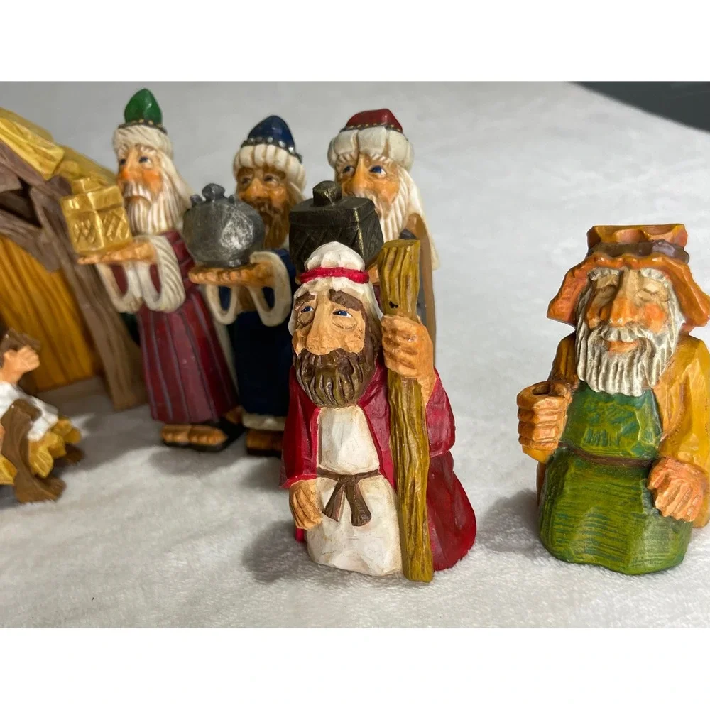 Rare David Frykman Nativity Set Away In A Manger & Follow The Star 15 Pieces
